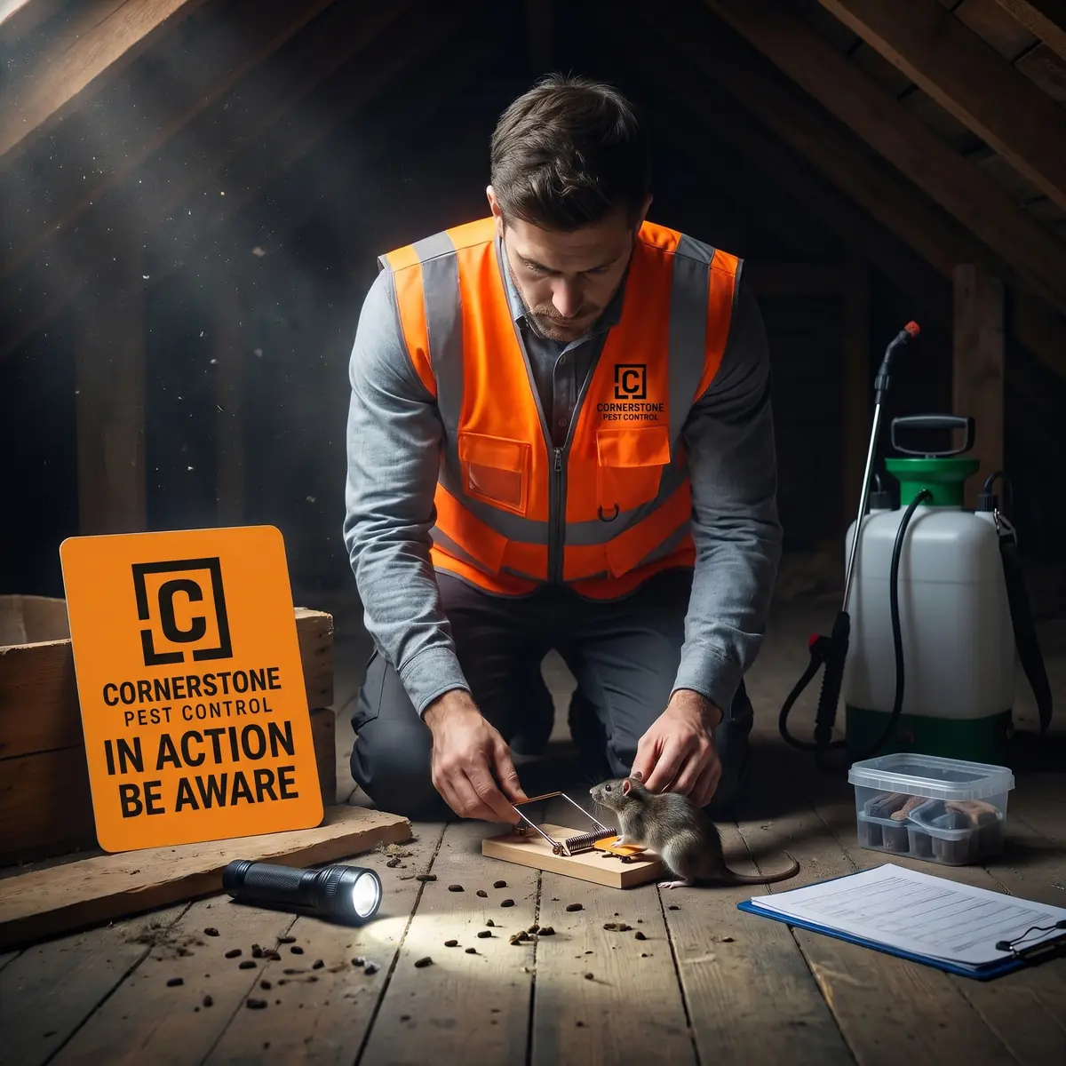 Professional rat and mouse control for a property in Redhill, Surrey.
